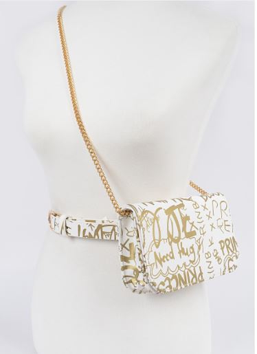 
            
                Load image into Gallery viewer, Abby Graffiti Print Bum Bag in White
            
        