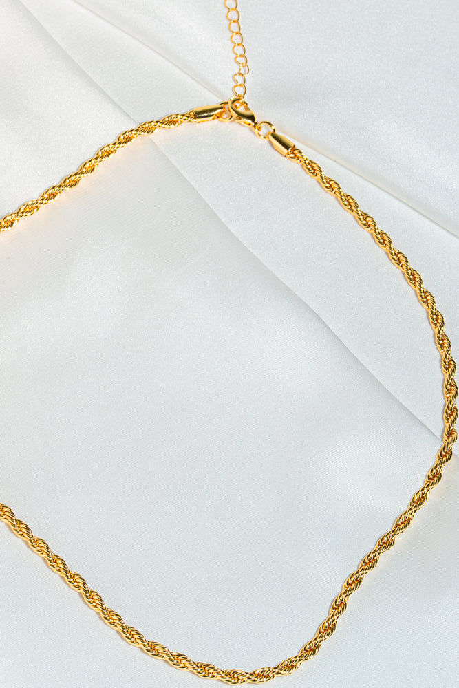 Donna Gold Twisted Rope Necklace