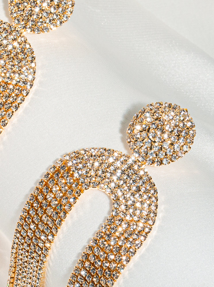 Tyra Drop Diamante Earrings