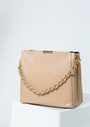 
            
                Load image into Gallery viewer, Lillian Mini Bag With Purse In Beige
            
        