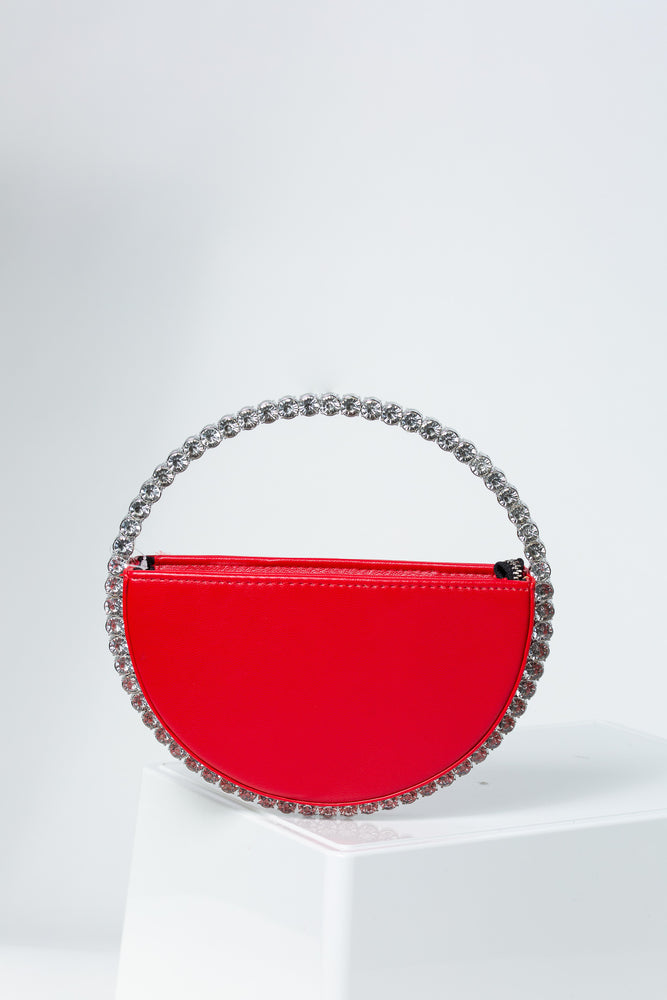 
            
                Load image into Gallery viewer, Celeste Diamante Clutch In Red
            
        