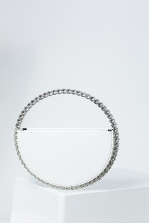 
            
                Load image into Gallery viewer, Celeste Diamante Clutch In White
            
        