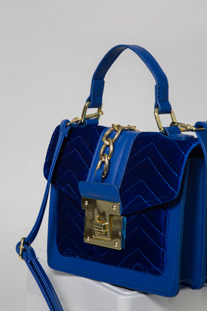 Demi Royal Blue Quilted Crossbody