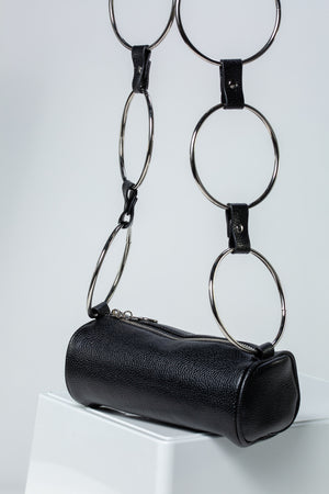 Ziva Faux Leather Bag With Ring Detail