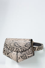 Tara Snakeskin Print Belt Bag