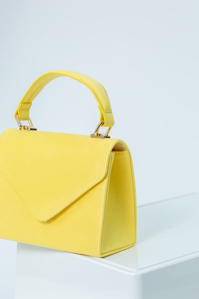 Fenny Mini Faux Suede Bag In Yellow