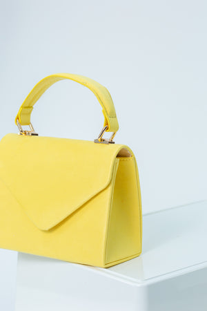 
            
                Load image into Gallery viewer, Fenny Mini Faux Suede Bag In Yellow
            
        