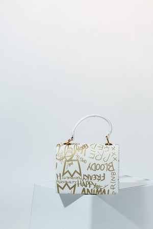 
            
                Load image into Gallery viewer, Farrah Graffiti Bag In White
            
        