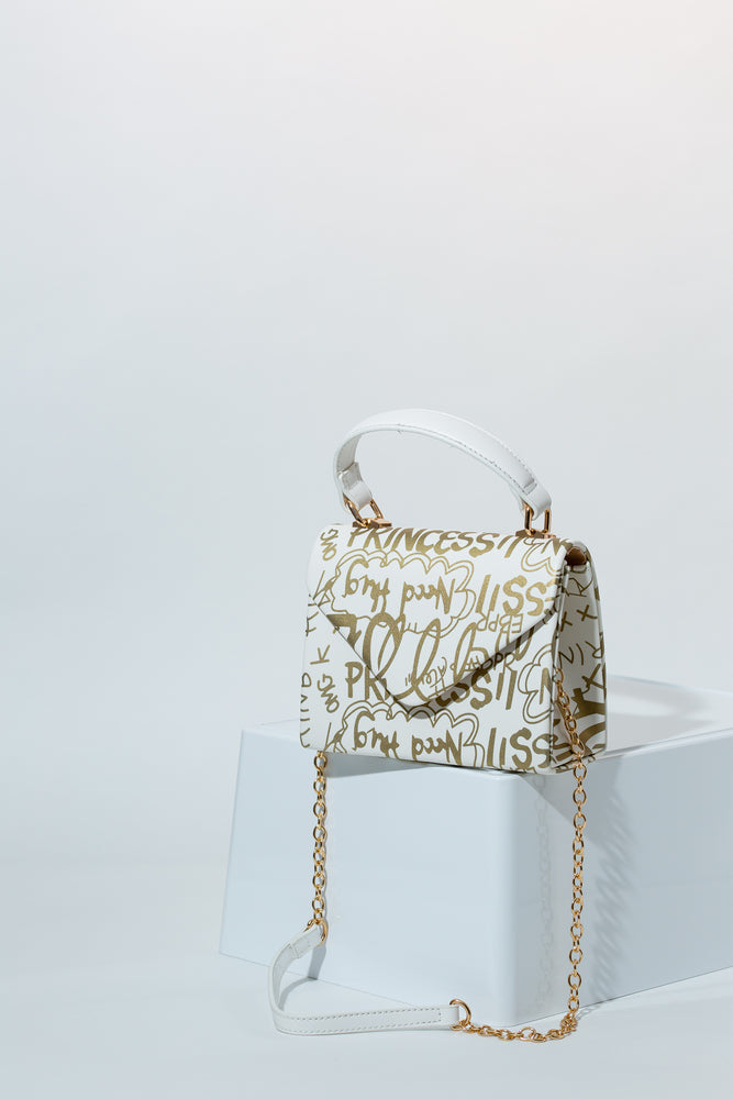
            
                Load image into Gallery viewer, Farrah Graffiti Bag In White
            
        