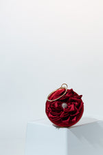 Lucy Floral Clutch In Red