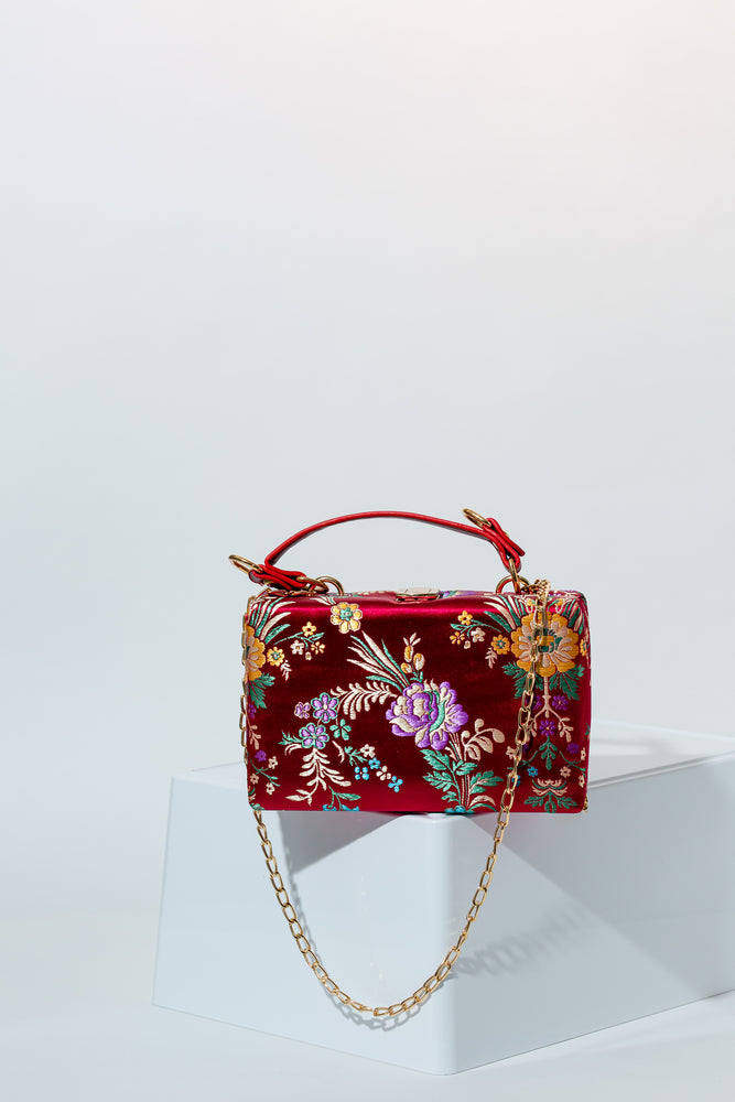 
            
                Load image into Gallery viewer, Jolene Floral Print Bag In Red
            
        